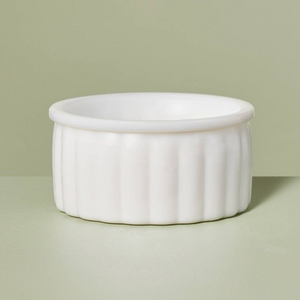 Ribbed Milk Glass Trinket Dish White –‎ Hearth & Hand Magnolia, Target 2023